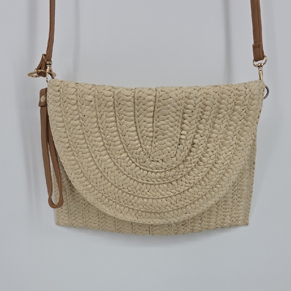 Handbags - Chic Beige Woven Crossbody Bag